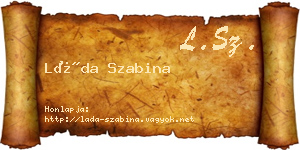Láda Szabina névjegykártya